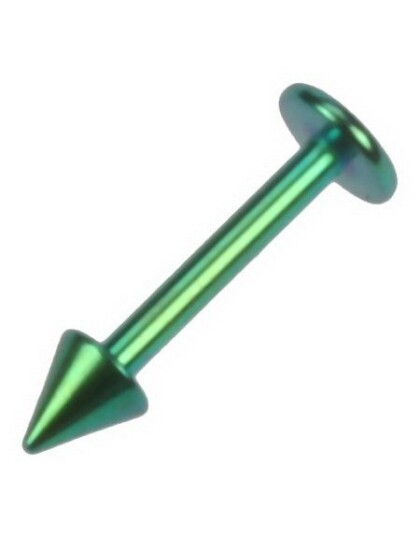 Utgått Grønn Basic Labret med Spike Kule 8 x 12 mm med 3 mm Kule