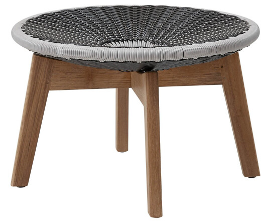 Cane-line Peacock skammel Grey/light grey 60 cm Grå Cane-line Peacock skammel Grey/light grey 60 cm Grå