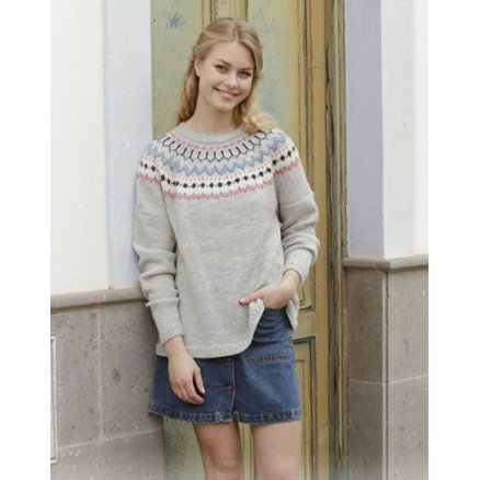 Â Mina PulloverÂ by DROPS Design Genser Strikkeoppskrift str S XXXL