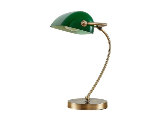 Lindby Selea - bankerlampe med grønn skjerm