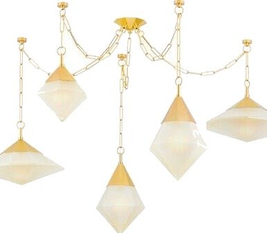 Hudson Valley Lighting Angelique takkrone vintage messing 383 59 VPB CE
