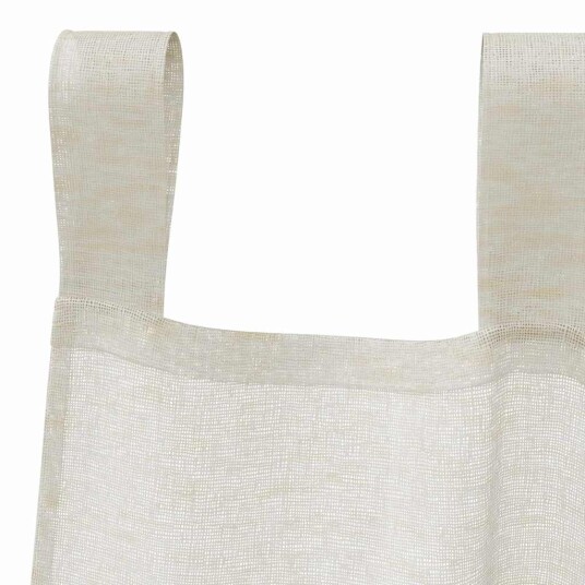 Gardiner med gardiner 2 pcs Krem Polyester Gardiner med gardiner 2 pcs Krem Polyester