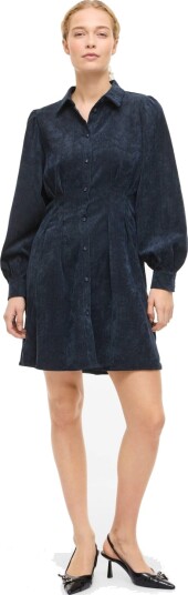 Vila Cordu Long Sleeve Shirt Dress Blå 40