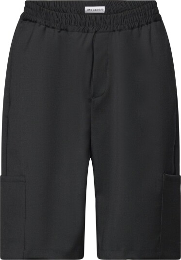 HAN Kjøbenhavn Wool Elasticated Wide Leg Shorts Black 50