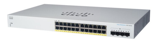 Cisco Business 220 Series Cbs220-24Fp-4G - Switch - Smart - 24 X 10/100/1000 (Poe+) + 4 X Gigabit Sfp (Opplink) - Rackmonterbar - Poe+ (382 W)