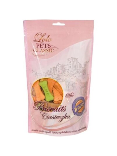 Lolo Pets Medium Hundekjeksbein 350g med Smaker av Sjokolade, Vanilje og Grønnsaker