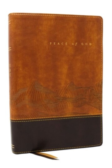Peace of God Bible: Discover and Experience God's Shalom Throughout the Bible NKJV Brown Leathersoft Red Letter Comfort Print