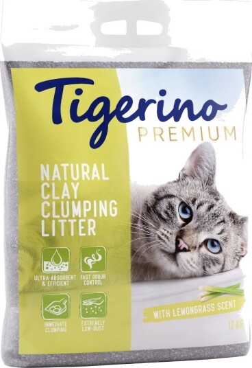 Tigerino Premium Sitrongress Kattesand 12 kg