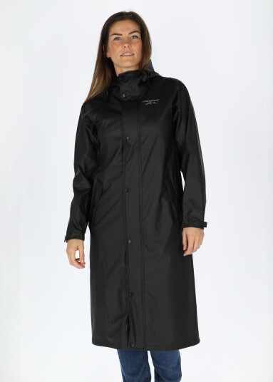 Swedemount Väderöarna Long Coat W Black/Black 46 Vårjakker