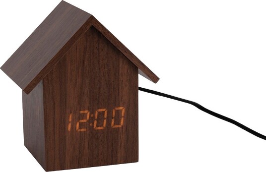 Karlsson Vekkerklokke House LED Brun