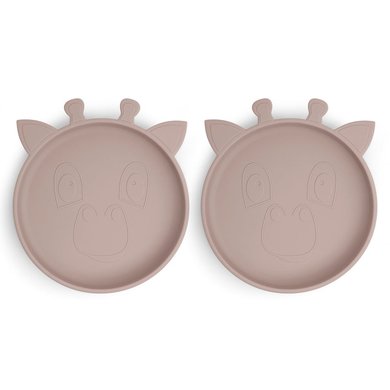 Nuuroo Silikonplate Akila Giraffe 2 stk, Woodrose Nuuroo Silikonplate Akila Giraffe 2 stk, Woodrose