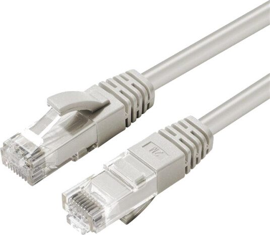 MicroConnect Nettverkskabel - RJ-45 (hann) til RJ-45 (hann) - 20 cm - UTP - CAT 6 - med støvel, halogenfri, flertrådet - grå