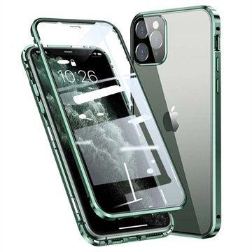 iPhone 11 Pro Magnetic Deksel med Herdet Glass Grønn