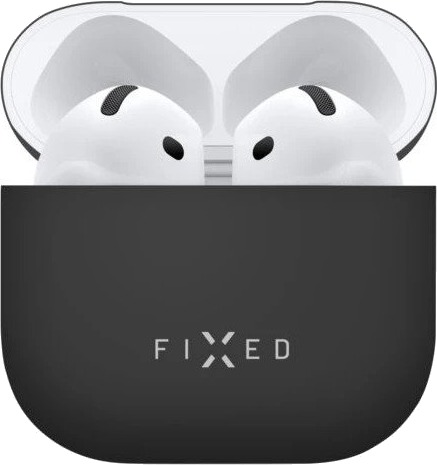 Fixed Silky Silikone Cover til Apple AirPods 4/4 ANC Sort Fixed Silky Silikone Cover til Apple AirPods 4/4 ANC Sort