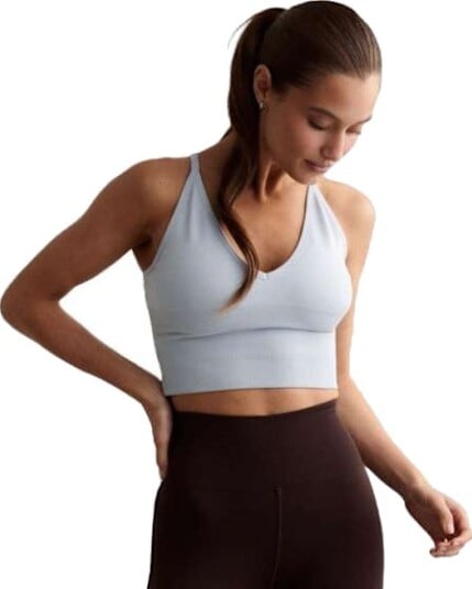 Aim'n Bh topp Shape Seamless Cross Back Bralette Blå