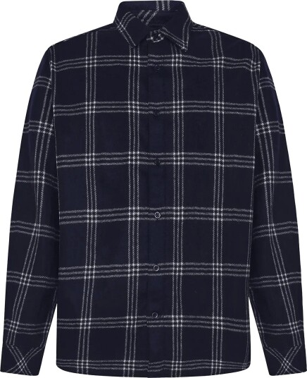Knowledge Cotton Apparel Merino Wool Checked Shirt Rws BLUE CHECK 3XL Knowledge Cotton Apparel Merino Wool Checked Shirt Rws BLUE CHECK 3XL
