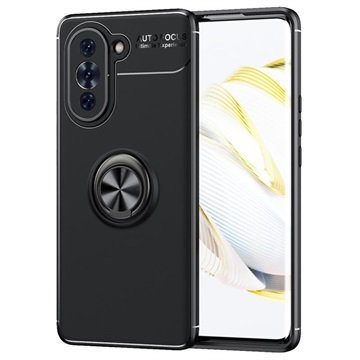 Huawei Nova 10 TPU-deksel med Ringholder Svart