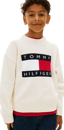 Tommy Hilfiger Heritage Flag Sweater Cream 128 Tommy Hilfiger Heritage Flag Sweater Cream 128