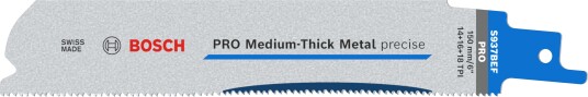 Bosch PRO Medium-Thick Metal Precise Bajonettsagblad 1,1x25 mm, 5-pakning Lengde: 150 mm, Maskintilbehør & forbruk
