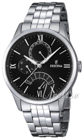 Festina Herreklokke F16822 4 Sport Sort/Stål Ø43 mm
