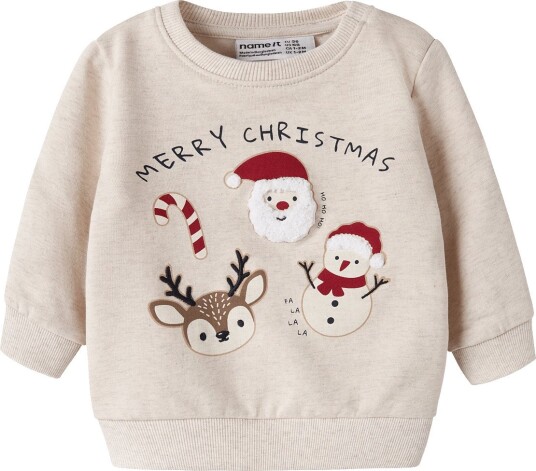 Name It Nbnrular Ls Sweat Bru   PEYOTE MELANGE   50