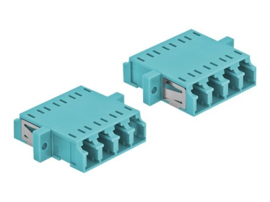 Delock - Nettverkkopler - Lc Multimodus (Hunn) Til Lc Multimodus (Hunn) - Fiberoptisk - Om3 - Lys Blå (En Pakke 2)