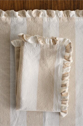 Jotex Serviett 2pakke Med Volangen Beige/hvit ISLA 22123430293