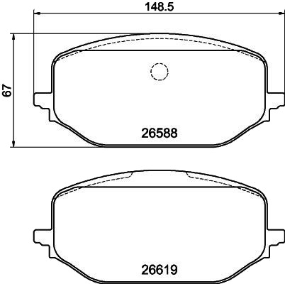 HELLA 8DB 355 044 291 Bremseklosser