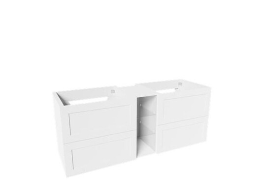 Vikingbad MIE 140DBL GH Servantskap Ramme hvit matt Vikingbad MIE 140DBL GH Servantskap Ramme hvit matt