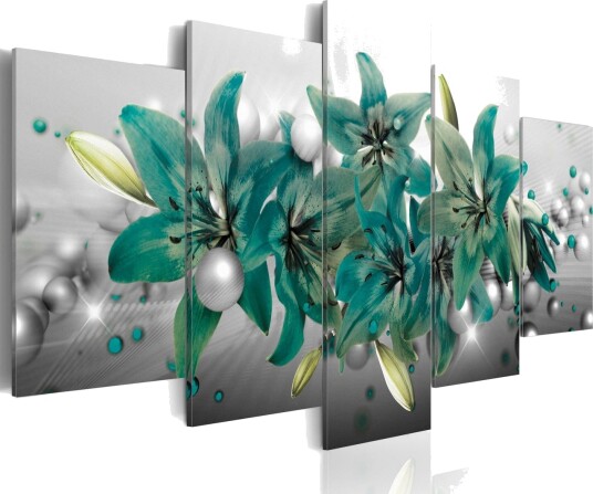 Bilde Turquoise Bouquet 100x50 Artgeist sp. z o. o.