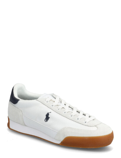 Polo Ralph Lauren Hester Suede & Canvas Sneaker - White - 46 Polo Ralph Lauren Hester Suede & Canvas Sneaker - White - 46