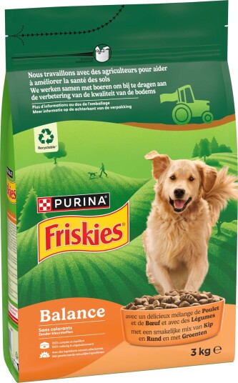 Purina Friskies Balance Tørrfôr Kylling Okse & Grønnsaker 3kg