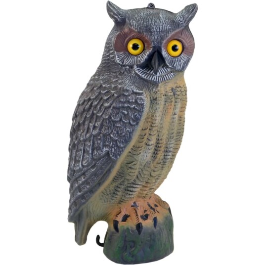 Grey Oak Great Horned Owl OneSize, Grey