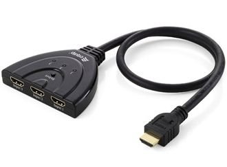 Equip 3-Port HDMI Videobryter med Full HD Støtte Equip 3-Port HDMI Videobryter med Full HD Støtte