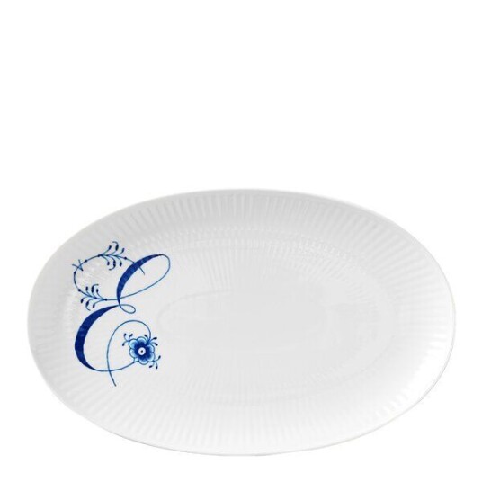 Royal Copenhagen Alfabet oval tallerken E 23 cm Royal Copenhagen Alfabet oval tallerken E 23 cm