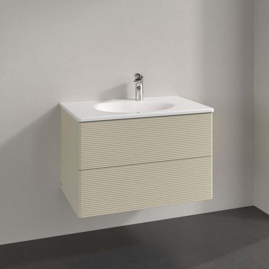 Villeroy & Boch Antao Servantskap med 2 skuffer 78,8x49,6x50,4 cm u/lys Grå Matt