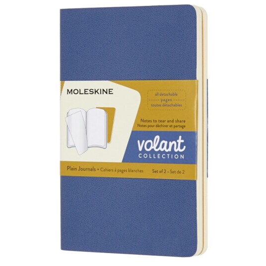 Moleskine Volant Pocket Blue/Yellow Plain