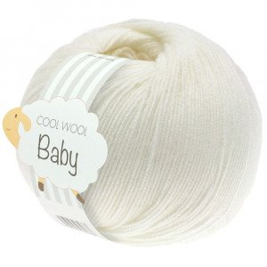 Lana Grossa Cool Wool Baby Garn 213 Råhvit