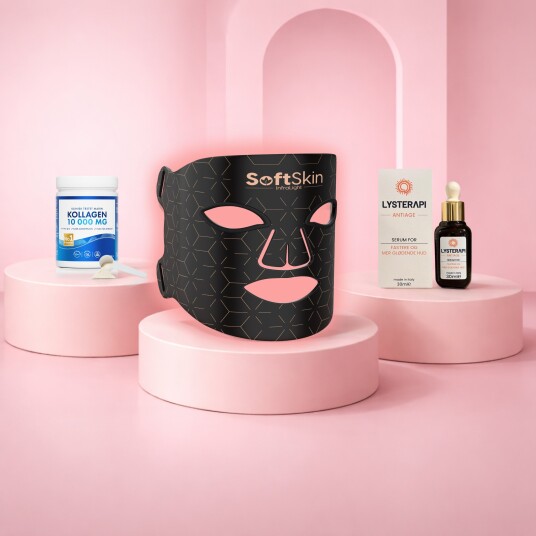 AntiAge-Pakken | LED-maske + serum + kollagen AntiAge-Pakken | LED-maske + serum + kollagen
