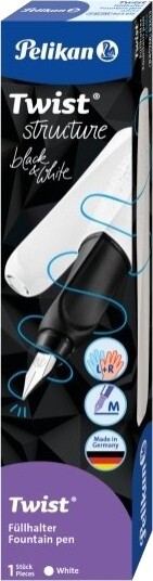 Pelikan 824620 Hvit Fyllesystem Med Patron Blå Medium Ambidekstriøs Boks