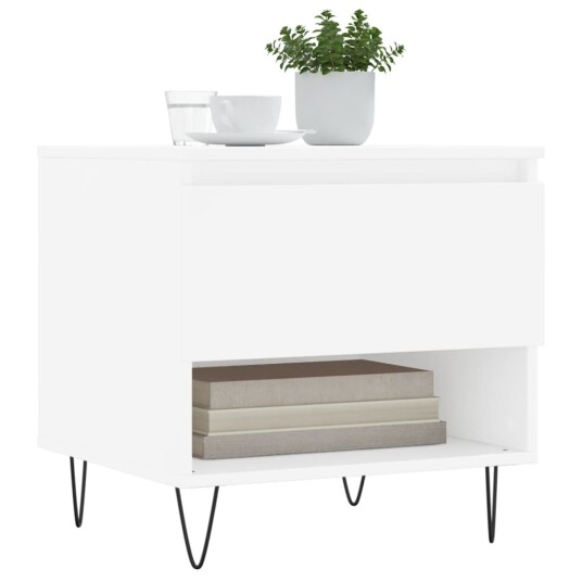 Salongbord hvit 50x46x50 cm konstruert tre 8721012112193