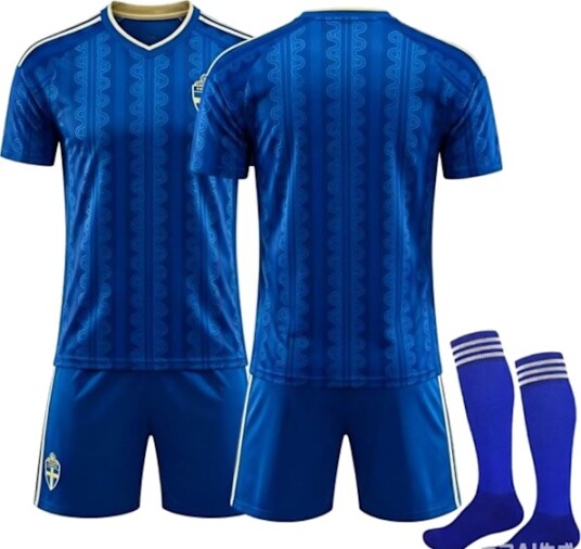 2026 VM Sverige Borte Barn Voksen Fotballdrakt UTEN nummer S