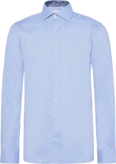 Bruun & Stengade Bs Brun Strom Slim Fit Shirt Blue 39
