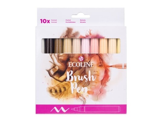 Ecoline Brush Pen set Portrait | 10 colours Ecoline Brush Pen set Portrait | 10 colours