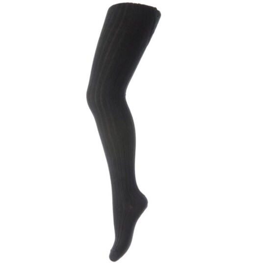 MP 130 Cotton Rib Tights 08 Black 7-8 år/130
