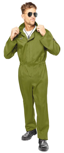 Amscan International Pilot Grønn Jumpsuit Karnevalskostyme  Large