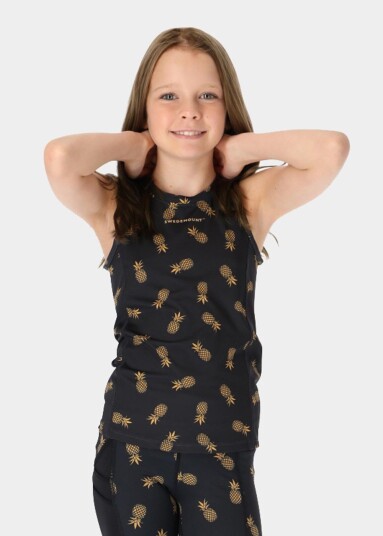 Swedemount Gym Singlet Jr Black Golden Pineapple 130 Topper