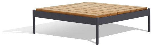 Skargaarden Lidö sofabord Aluminium/teak 80 x 80 cm