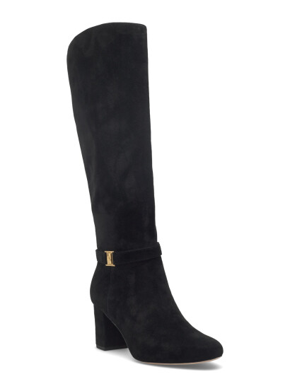 Lauren Ralph Lauren Kellie Suede Tall Boot Heel - Black - 40