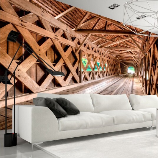 Fototapet Wooden Bridge 200x140 - Artgeist sp. z o. o.
